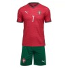 Fotballtrøye Portugal Ronaldo 7 Hjemmedrakt VM 2026 Kortermet - Barn(+ Shorts)